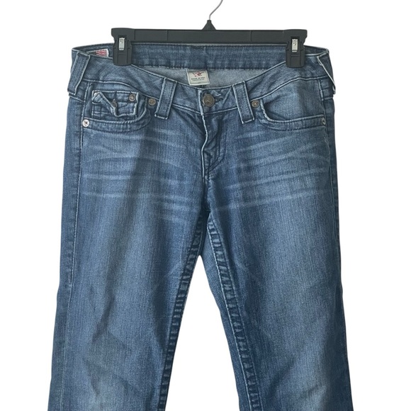 True Religion Billy Straight Leg Low Rise Y2K World Tour Denim Jeans Women Sz 29 - Picture 3 of 11